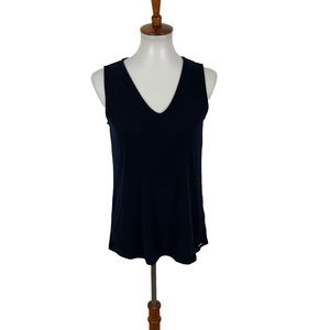 Tahari Top XS Navy Sleeveless NWT